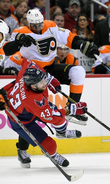 Capitals blow out Flyers 5-0 to win 9th consecutive game (Jan 15, 2017)